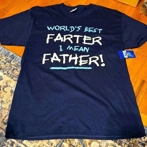 NWT #1 Dad/Gag Gift / Short Sleeve Navy LG T-Shirt / Father’s Day / Silly Gifts